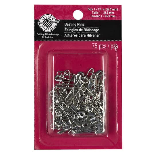 12 Packs: 75 ct. (900 total) 1 1/16" Basting Pins by Loops & Threads™
